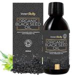 Black Seed Oil Organic Cold Pressed – Up to 5X Strength Thymoquinone | Gold Standard Pure Virgin Nigella Sativa (Black Cumin, Kalonji) | 200ml | Inner Vitality
