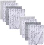 Gina Era 8 Pcs Baby Swaddle Blankets, Cotton Flannel Receiving Blankets, 30x30 Inch, Boy Girl (Style-10)