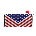 My Daily Magnetic Mailbox Cover Vintage American Stars Stripes Patriotic US Decorative Mailwraps Mailbox Post Cover Oversized