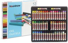 Liquidraw Oil Pastels For Art, 52 Colours Soft Oil Pastels Set For Artists, Students, Kids, Drawing, Sketching & Painting