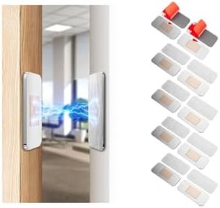 10 Pack Magnetic Cabinet Door Catch, Ultra Thin Cabinet Door Magnets, Adhesive Drawer Magnets to Stay Closed, Stainless Steel Cabinet Latch Easy to Install with Double Sided Tape