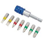 Draper 82400 Coloured Screwdriver Bit Set with Magnetic Holder (8 Piece)