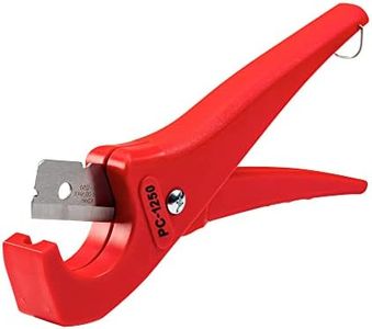 RIDGID 23488 Model PC-1250 Single Stroke Plastic Pipe and Tubing Cutter, 1/8-inch to 1-5/8-inch Pipe Cutter, Red, Small