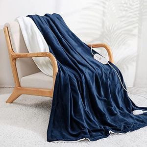 CURECURE Manta Eléctrica con Apagado automático, 4 Niveles de Calentamiento, Temporizador de Apagado Automático de 9 Horas, Manta Eléctrica de Protección contra Sobrecalentamiento 180 x 130 cm