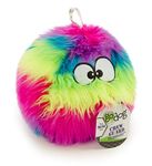 goDog Q773039 FurBallz Plush Squeaker Dog Toy, Large, 1 Count, Rainbow