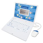 Lexibook, Educational and Bilingual Laptop Italian/English, Toy with 124 Activities to Learn Mathematics, Dactylography, Logic, Clock Reading, Play Games and Music, White, JC598i5