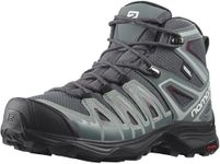 Salomon X Ultra Pioneer Mid CSWP Hiking Boot - Women's, Ebony/Stormy Weather/Wine Tasting, 6.5