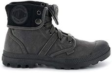 Palladium Womens Pallabrouse Baggy Combat Boots 92478-029-M Metal/Black 4 UK (37 EU)