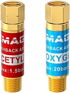 Flashback Arrestor, IMAGE Oxy Propane Flashback Arrestor, Oxygen Acetylene Propane Flashback Arrestor Set Regulator End 9/16-18 Threads B Size