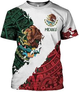 FAYBA Aztec Mexican Shirts Short Sleeves Summer Mexico Shirt Mexico Jersey Unisex 3D Shirts