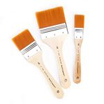 Royal Brush Multi-Purpose Golden Taklon Paint Brush Set, Assorted Size, Set of 3