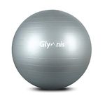 Glymnis Exercise Ball 55cm 65cm 75 cm Anti Burst Slip Resistant Balance and Yoga Ball Swiss Ball Birthing Ball with Quick Pump for Yoga Fitness and Core Exercise