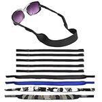 SENHAI 4 Pcs Waterproof Sunglass Strap with Swimming Diving Floating Neoprene Material and 4 Pcs Safety Sunglass Straps, Soft Eyewear Retainers for Sport, Reading