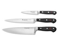 Wüsthof Classic 3-Piece Chef's Knife Set, Black