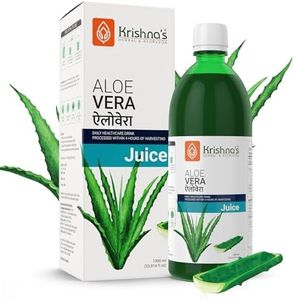 Krishna's Pulpy Aloe Vera Juice - 1000 ml | From Deserts of Rajasthan | Sugar free |Daily Natural Drink | Rejuvenates Skin and Hair