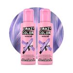 Crazy Color Pastel Lavender Semi-Permanent Duo Hair Dye. Highly Pigmented Pastel Purple Conditioning & Oil Nourishing Vegan Formula | No Bleach or Ammonia | 200ml