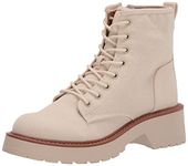 Madden Girl Women's Carra Combat Boot, Off-white, 8 UK