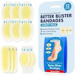 Dr. Frederick's Original Better Blister Bandages - Water-Resistant Hydrocolloid Pads for Foot Protection & Recovery - Blister Relief Pads