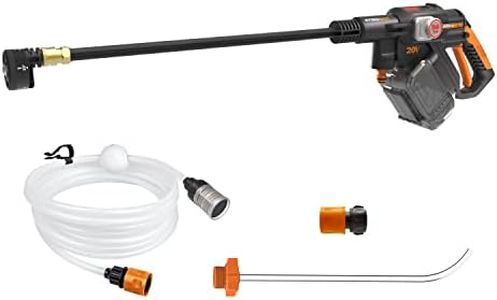 WORX Nitro HydroShot WG633E 20V High-Flow Cordless Portable Pressure Cleaner Power Washer with Brushless Motor Up to 56 Bar Pressure Multi-Spray Nozzle & Accessories (Tool Only No Battery or Charger)