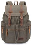 Vintage Canvas Backpacks Mens Rucksacks Casual Canvas Bags (Green)