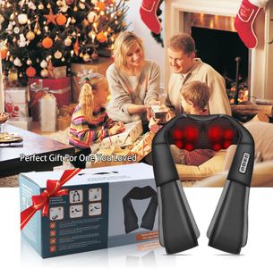 iKristin 3D Kneading Neck Massager with Heat – Gray