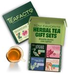 Tea Facto Herbal Tea Sampler Set Depuff Collection with Bitter Melon, Mulberry Leaf, Ginger, Pear & Green Grapes Jasmine - Fancy Tea Sampler Gift Set Box - Natural Fiber, Zero Added Sugar - 40 Count