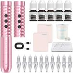 FAMISOO PMU Machine Kit – Complete Permanent Makeup Machine Kit with PMU Pigments, Cartridge Needles & Full Accessories for Brows, Lips, Eyeliner, SMP – Professional Tattoo Machines