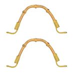 2 Pack Bamboo Teapot Handle Replacement Accessories Supplies for Ceramic and Pottery Tea Pots Tea Kettle Handle Purse U-Shape Handle Replacement for Chinese Teapot, 4 Inch