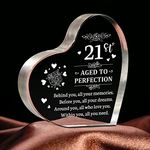 21st Birthday Gifts for Her Women, Engraved Aedcrylic Sign Plaque, 21 birthday gifts for Girls Boys Sister Daughter Son friend, 21 Year Old Gifts for Her, Best 21st Happy Birthday Keepsake Decor