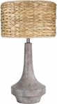 BoutiqueRugs Kabankalan Modern Bedside Table Lamp for Bedroom Nightstand - End Side Lighting for Living Room - Shade Jute - Gray - 27" H