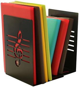 Paire de serre-livres créatifs en forme de note de musique et en métal solide pour enfants, passionnés de musique et décoration d’intérieur ou de bureau