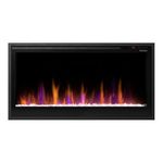 Dimplex 36 Inch Slim Built-in Linear Electric Fireplace | Shallow 4-Inch Depth with Multi-Fire Color Technology, Remote and Acrylic Crystal Ember Bed Included - Sits Flush in Most Home Frames