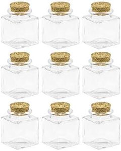 50ml Square Cork Stoppers Glass Bottles And Glass Favor Jars With Cork Lids (6)