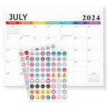 Magnetic Calendar for Refrigerators 2024-2025, 18 Months Running From July 2024 to December 2025, 12X10 Inch, for Reminding, Planning, Organizing, Scheduling, Jotting Appointments (White)