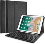 ProCase Keyboard Case for iPad 9.7 2018/2017, Slim Shell Lightweight Smart Cover with Magnetically Detachable Wireless Keyboard for Apple iPad 9.7 Inch –Black