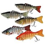 Funzhan Fishing Lures for Bass Multi Jointed Swimbaits Crankbaits Artificial Slow Sinking Bionic Segmented Wobbler Hard Baits Trout Saltwater Freshwater