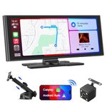 Avylet 9.26" Wireless Car Stereo for Apple Carplay & Android Auto with Backup Camera, OTA, Touchscreen Portable Car Audio Receivers, GPS Navigation,Voice Control, Bluetooth, Mirror Link, FM, AUX