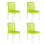 Nilkamal Mid Back Chair NS19SS | Chair for Living Room, Bed Room, Kitchen, Office Room, Outdoor| 100% PolyPropylene Stackable Chair | (Green, Set of 4)