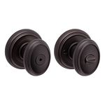 Baldwin Carnaby, Interior Privacy Door Knob Handle for Bedroom/Bathroom, Keyless Door Lock with Microban Protection, in Venetian Bronze