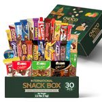 Eastanbul International Snack Box, 30 Full-Size Chocolate Assortment Bars, Top Turkish Exotic Snacks, Assorted Candy Variety Pack of Foreign Snacks, Exotic Candy Box of Assorted Chocolate, Variety Box