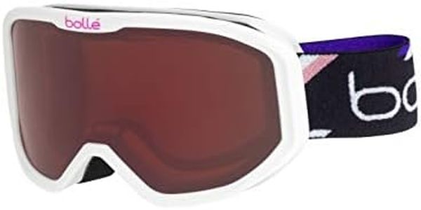 Bollé Unisex-Youth INUK Ski Goggles, White Purple Matte/Rosy Bronze, Extra Small