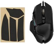 kwmobile Mouse Grip Tape Compatible with Logitech G502 Grip Tape - Non-Slip Faux Leather - Black