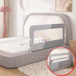 EAQ Foldable Baby Bed Rails Guard for Toddlers, Folding Swing Down Bed Rail for Crib,Portable Baby Bed Rails Guard Bumper for Queen Full King Twin Crib Bunk Size Bed