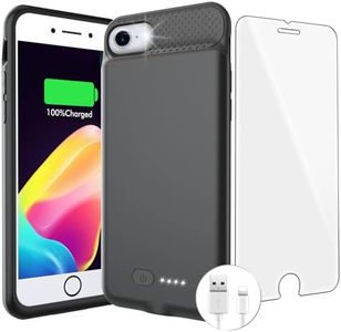 BOPPS Battery Case for iPhone 8/7/6s/6/SE(2022/2020),【2025 Upgrade 】6000mAh iPhone Charger Case 360°Protection Rechargeable Extended Battery Charging Case for iPhone SE(3rd and 2nd gen)/8/7/6s/6-4.7”