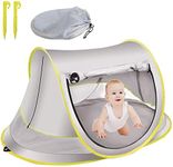 Baby Beach Tent Pop Up Beach Tent Sun Shade Automatic Portable Baby Tent UPF50+ UV Protection Sun Shelter Canopy for Infant, Kids Outdoor Travel, Camping (Grey)