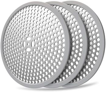 3 Pack Drain Hair Catcher Shower Bathtub Hair Stopper Drain Protector, Easy Clean Drain Cover Strainer Trap for Bathroom and Kitchen Sink-Stainless Steel & Silicone