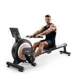 [2026 New] Rowing Machines for Home Gym with 32 Resistance Levels, 160 KG/350 LBS Weight Capacity, LCD monitor with smart rotary knob, App Connectable, indoor cardio training for home gym