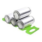 kwmobile Silicone Bottle Stacking Mat - Refrigerator Organizer to Stack Bottles, Cans, Beer, Soda - Non-Slip Holder Rack - Green