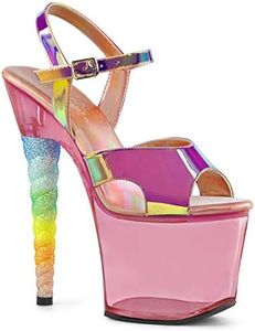 Pleaser UNICORN-711T Pink Shifting TPU/Bubble Gum Pink Tinted UK 6 (EU 39)