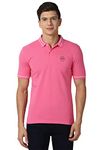 Peter England Men's Solid Regular Polo Shirt (PCKPSRGPP83138_Pink XL)